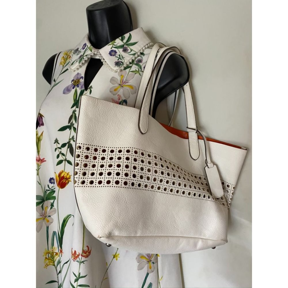 Ralph Lauren White Orange Shoulder Bag - Picture 9 of 12
